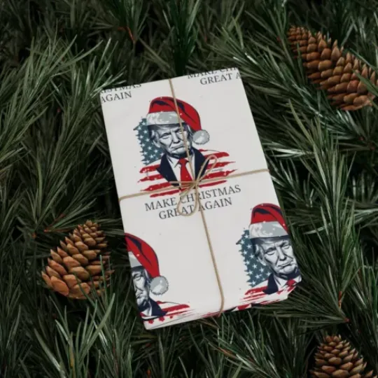 Donald Trump 47th President Make Christmas Great Again Wrapping Papers