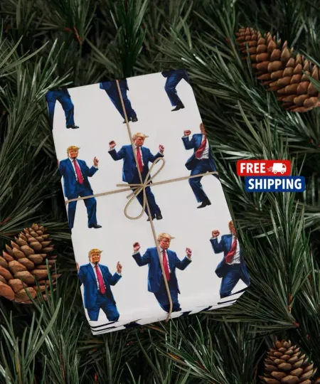Trump Christmas Wrapping Paper : Make Christmas Great Again Wrapping Paper