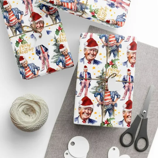 Donald Trump Wrapping Paper Make Christmas Great Again Trump Gift Wrapping Paper