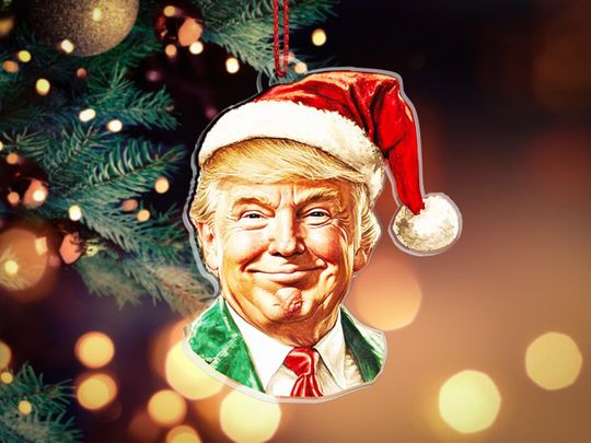 Trump Christmas Ornament, Christmas Santa Trump Ornament, Humorous Trump Ornament, Christmas RepublicanGift, Funny Christmas Trump Ornament