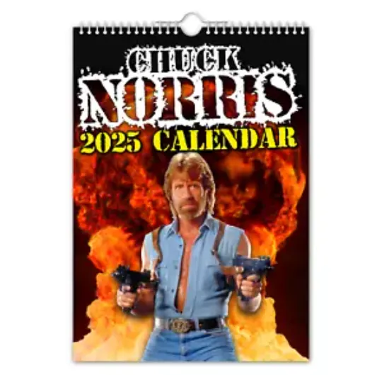 2025 Calendar - Chuck Norris – Funny - Quirky - Christmas - Birthday
