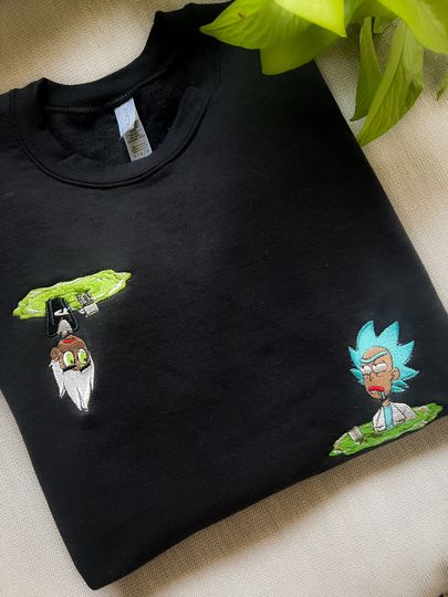 Darnell and Randy (Danny & Rick) Embroidered Sweatshirt, Embroidered Danny Phantom Shirt, Rick and Mortie crewneck, Nick 90s Crewneck