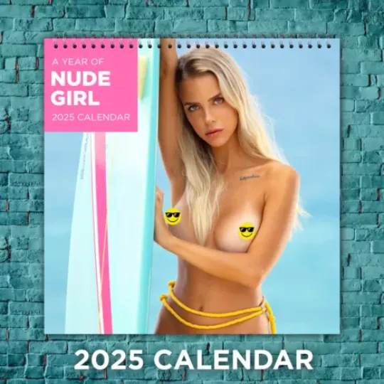 Women Nudee 2025 Calendar, 12-Month Artistic Nudee Photography Wall Calendar