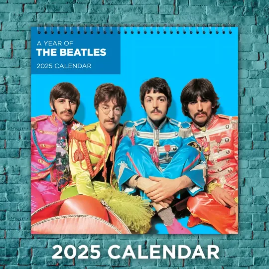The Beatles 2025 Music Calendar, 12-Month Celebrity Wall Calendar, Fan Gift