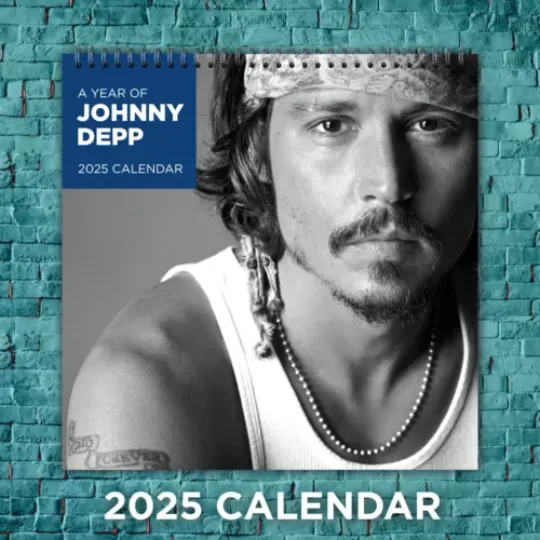 Johnny Depp Calendar 2025, Johnny Depp Celebrity 2025 Wall Calendar