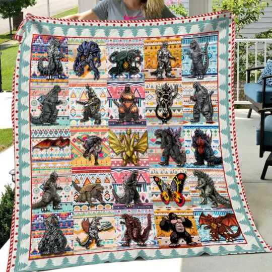 Kaiju Collection Fleece Blanket | Christmas Gift | Gift Idea For Fans