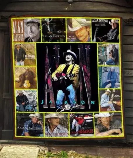 Alan Jackson Fleece Blanket | Christmas Gift | Gift Idea For Fans
