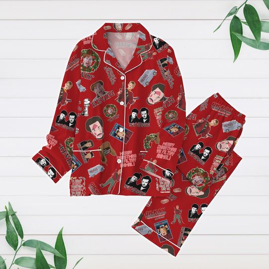 Christmas Kevin Mccallister Pajamas Set, Home Alone Holiday Pajamas Set, Xmas Movie Pj Set Pants, Funny Harry And Marv Shirt, Xmas Pjs