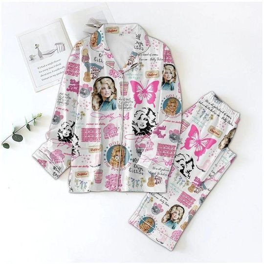 Dolly Parton Pajamas, Set Dolly Parton Shirt, Dolly Parton Shirt