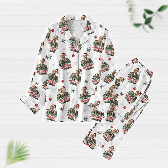 Trump I'll Be Home For Christmas Pajamas, Humorous Trump Christmas Shirt, Donald Trump Pajamas Set, Xmas Pajamas, Funny Trump Shirt