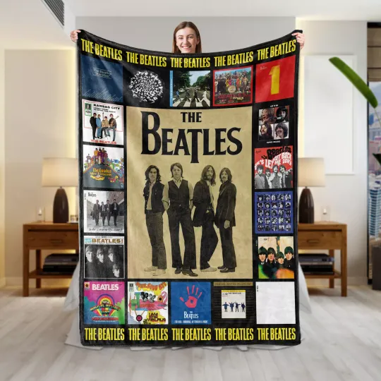 The Beatles Sherpa Fleece Blanket Best Gift for Beatles Lovers Super Soft for