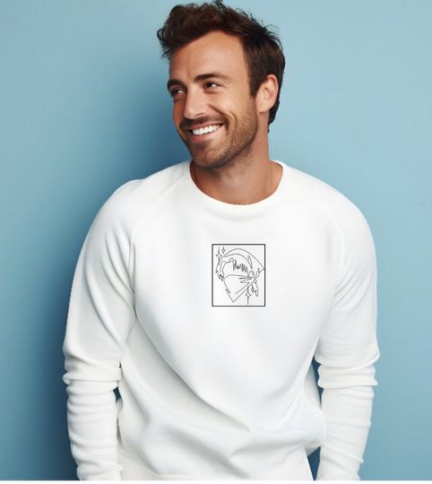 Levi Ackerman Embroidered Sweater - AO Titan Fan Crewneck - Survey Corp Sweatshirt - AOT Pullover - Anime Manga Fan Gift