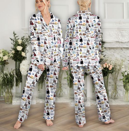 Gilmore Girls Pajamas Set, Luke's Diner Holiday Pajamas, Vintage Stars Hollow PJs Christmas, Winter Festival Outfit, TV Show Gift