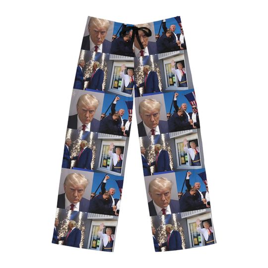 Trump 2024 Men's Pajama Pants - Trump 2024 Republican MAGA Gift for Dad,christmas gift,santa trump,Trump mug shot,Gift for Republican