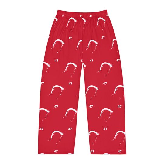 Trump '47' Men's Pajama Pants, Political Sleepwear, Republican Lounge Pants, Presidential PJ Bottoms, Election Night Apparel