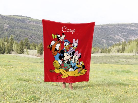 Personalized Disney Blanket for Kids | Babys | Adults, Custom Name Quilt, Unique Gift for Boys and Girls, Christmas Merch, Keepsake Throws