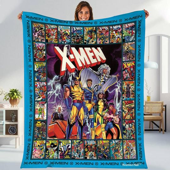 Superhero Throw Blanket, X-Men Characters Throw Blanket For Couch Sofa, Superhero Birthday Gifts, Superhero Blanket, Christmas Gift Blanket