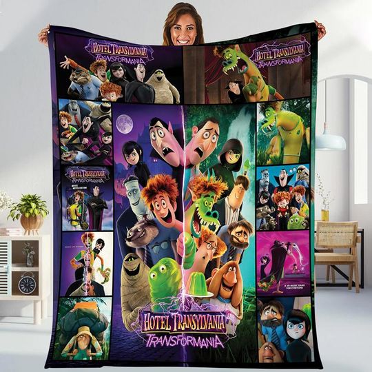 Hotel Transylvania Transformania Blanket, Mavis Dracula Blanket, Hotel Transylvania Transformania Throw Blanket, Blankets For Bed Couch Sofa