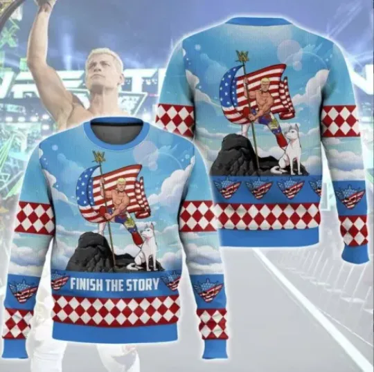 Finish The Story Cody Rhodes Ugly Sweater