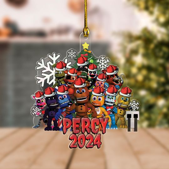 Five Nights At Freddys Ornament/5 Nights At Freddy's Customized/Gamer Ornament/Five Nights Christmas Ornament