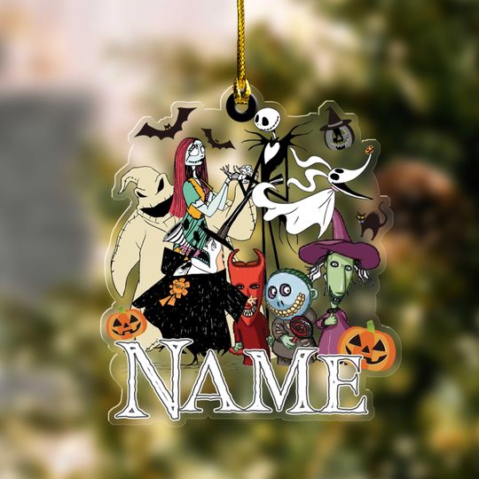 Custom Name Disney The Nightmare Before Christmas Ornament/Jack Sally Oogie Boogie Ornament/Nightmare Before Ornament