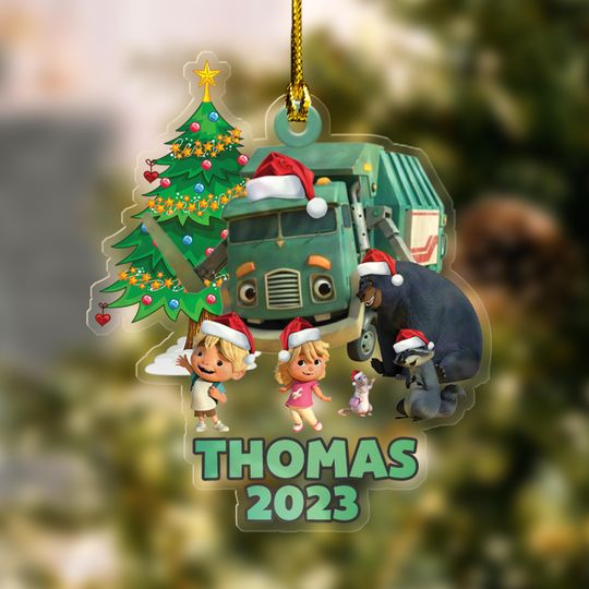 Trash Truck Ornament/Trash Truck Christmas Ornament/Trash Truck Birthday/Trash Truck Gifts/Personalized Christmas Ornament