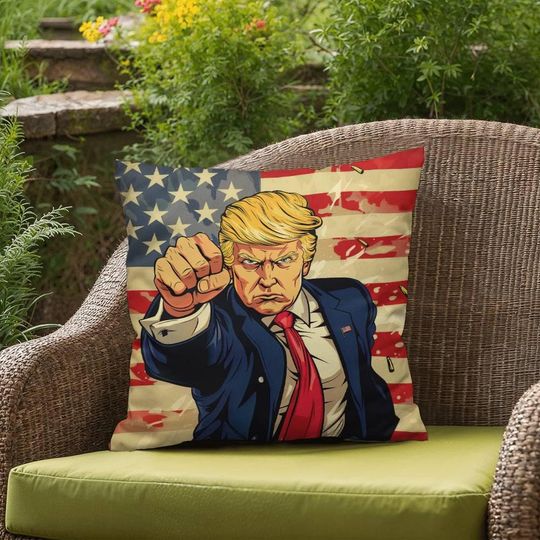 Superhero Trump Throw Pillow | Christmas Pillow | Christmas Decor
