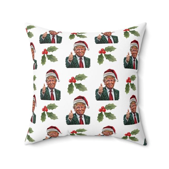 Christmas Donald Trump Throw Pillow | Christmas Pillow | Christmas Decor