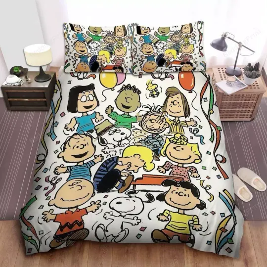 Peanuts Characters Bedding Set | Cartoon Bedding Set | Gift For Kid