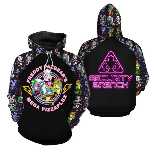FNAF Security Breach Hoodies, Disney Security Breach Hoodie 3D