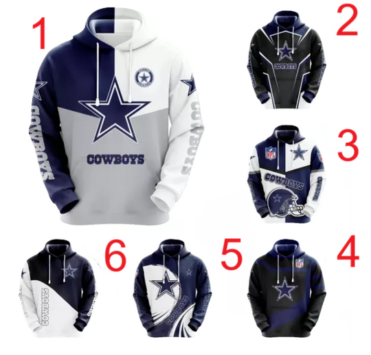 Dallas Cowboys Men's Hoodie Casual Pullover Sweatshirts Jacket Hooded Xmas Gifts