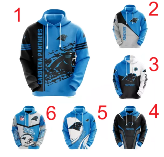 Carolina Panthers Men's Hoodies Casual Pullover Sweatshirts Jacket Hooded Xmas