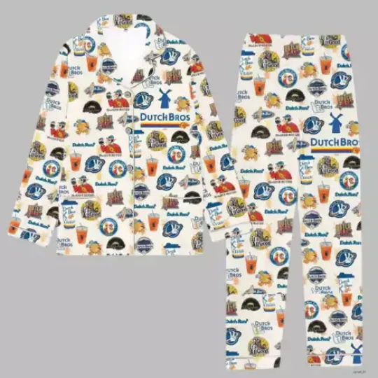 D Bros Coffee Christmas Pajamas Set  Short Sleeve Unisex Size