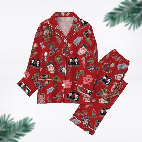 Christmas Home Alone Movie Pajamas Set, Wet Bandits Pajamas, 90s Movie Kevin Mccallister Battle Plan Pajama, Pjs Party, Pajamas Family