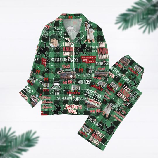 Cousin Eddie Griswold Pajamas Set, National Lampoons Holiday Pajamas, Christmas Vacation Pjs, Shitter Full Pajamas, Pajamas Family