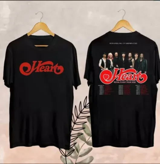 2025 Heart Band Royal Flush Tour T-Shirt, Rock Band Heart 2025 Tour Shirt, Heart