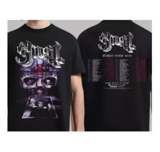 Ghost Band World Tour 2025 Tour Dates Two Sides Unisex T-Shirt