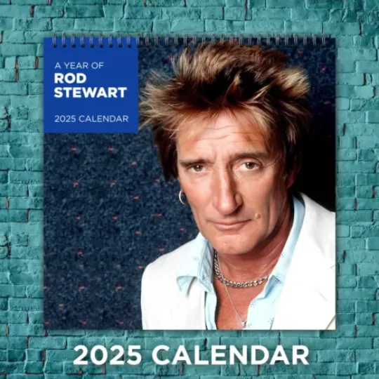 Rod Stewart 2025 Music Calendar, 12-Month Celebrity Wall Calendar, Fan Gift