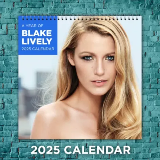Blake Lively 2025 Hollywood Stars Calendar, 12-Month Actress Wall Calendar