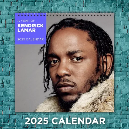 Kendrick Lamar 2025 Music Calendar, 12-Month Celebrity Wall Calendar, Fan Gift