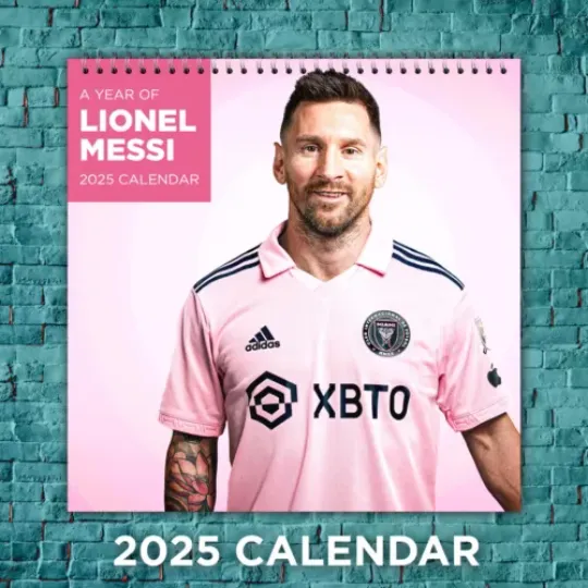Messi 2025 Music Calendar, 12-Month Celebrity Wall Calendar, Fan Gift