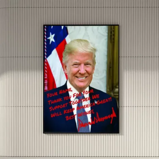 President Donald Trump Personalized Poster, Donald Trump 2024 Poster