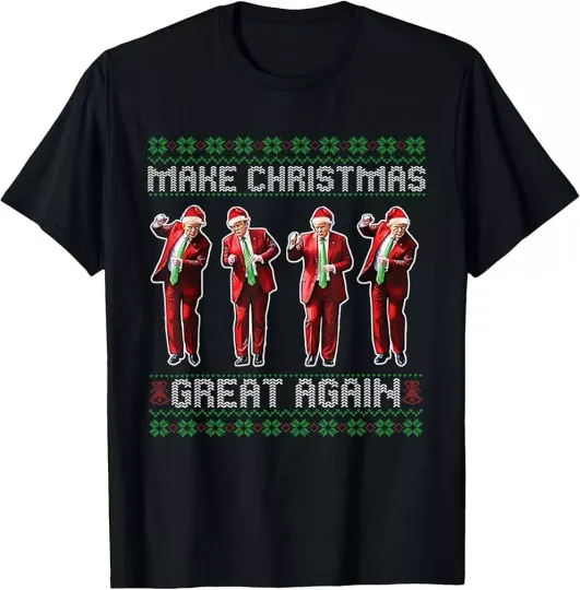 Santa Trump Dance Make Christmas Great Again T-Shirt