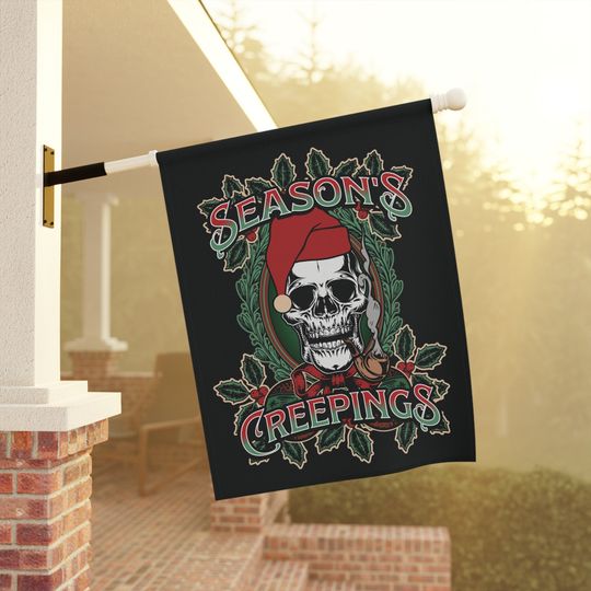 Funny Christmas  Flag Seasons Creepings Flag Merry Gothmas House Flag | Christmas Decor | Christmas Gift