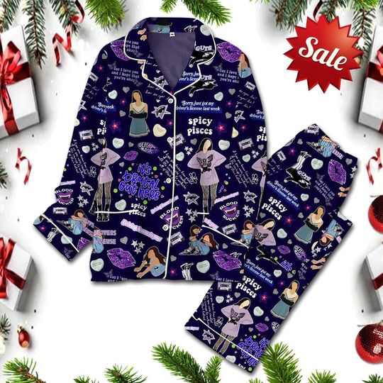 Olivia Rodrigo Guts Album Pajamas Set, Olivia Rodrigo Merch, Olivia Rodrigo Women Pajamas Set