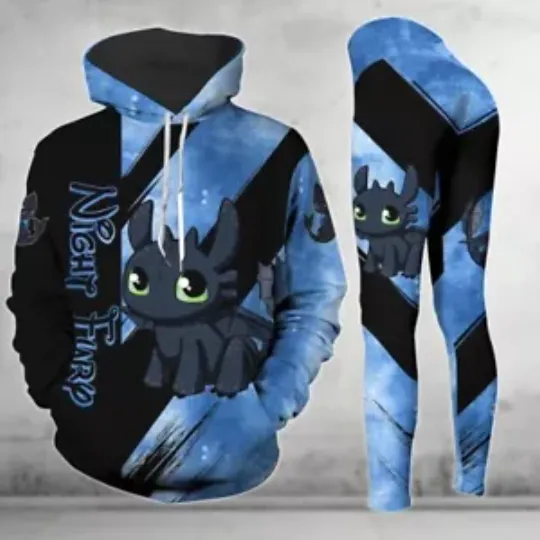Toothless-For Women Hoodie Leggings Set