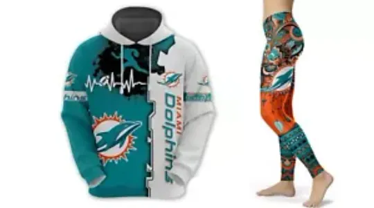 Miami Dolphins-For Women Hoodie Leggings Set