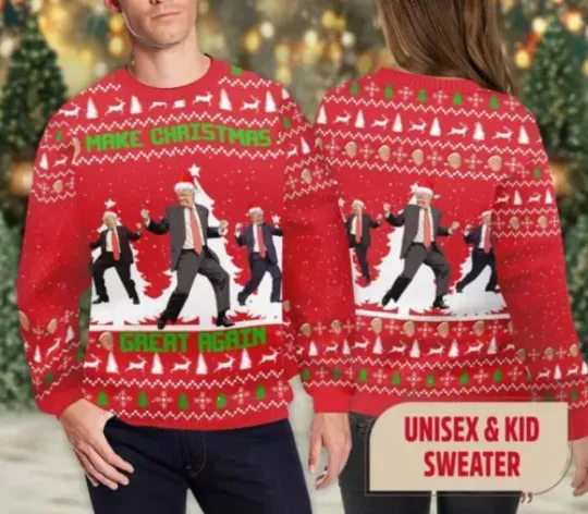 Trump Dancing Make Christmas Great Again Ugly Sweater