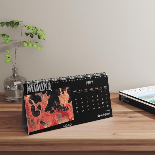 2025 Metal Band Desk Calendar | 2025 Desk Calendar | Heavy Metal | 2025 Calendar | Album Calendar | Master of Puppets | Kill 'Em All