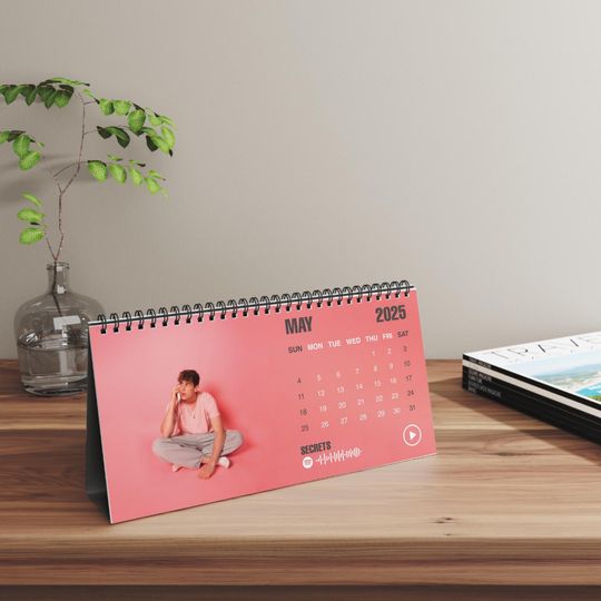 2025 JVKE Desk Calendar | 2025 Desk Calendar | JVKE | 2025 Calendar | Album Calendar | Upside Down | Jacob Dodge Lawson